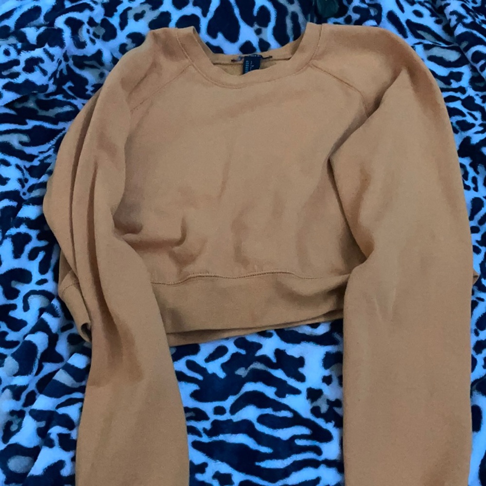 Yellow sweater crop top